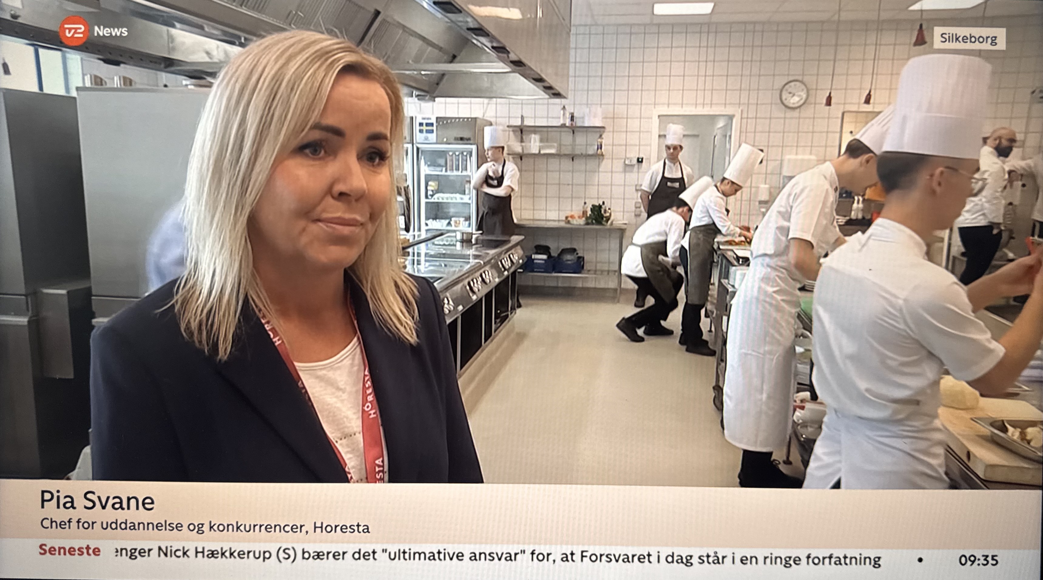TV2 News var forbi College360 i Silkeborg, hvor HORESTA var live igennem på morgenfladen. Foto: TV2